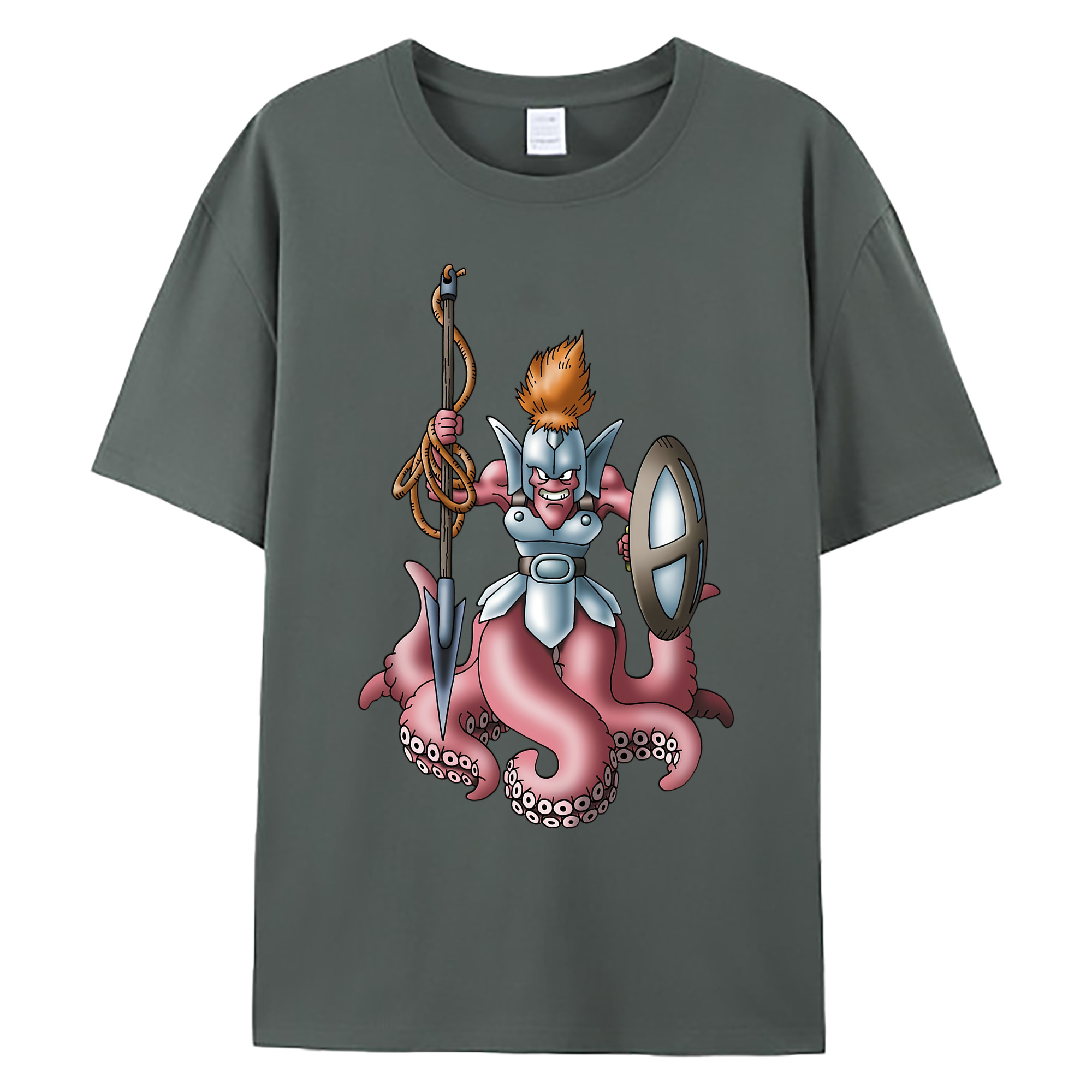 （画像用） ドラゴンクエスト Doragon Kuesuto Dragon Quest 綿100％ メンズ半袖Tシャツ｜肌触りやわらか＆通気性